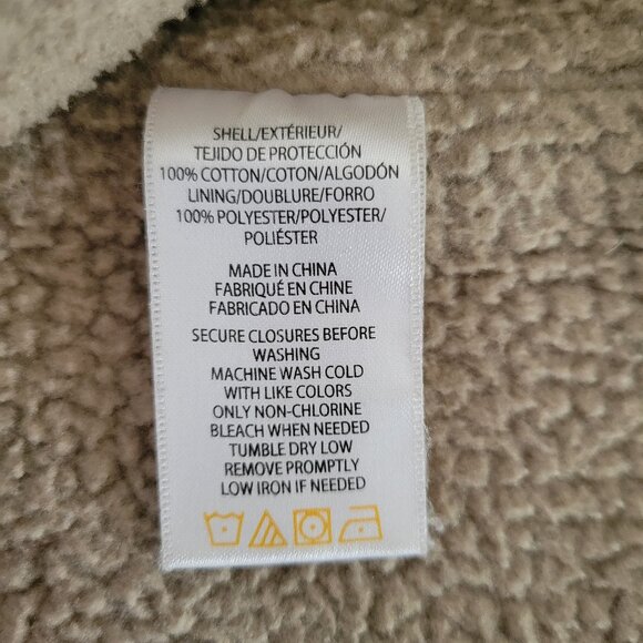 Wolverine 100% Cotton Canvas Sherpa Lined Work Full Zip Vest, Men’s L, Brown, Pl - Picture 7 of 10